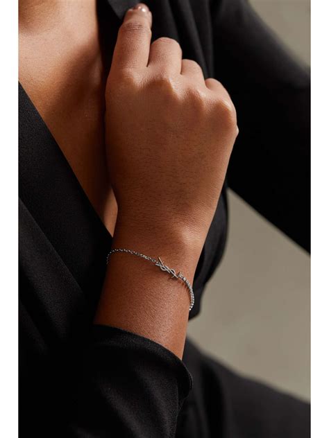 ysl love bracelet|saint laurent silver bracelet.